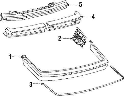 Bumper & Components - Rear for 1986 Mazda 323 #0