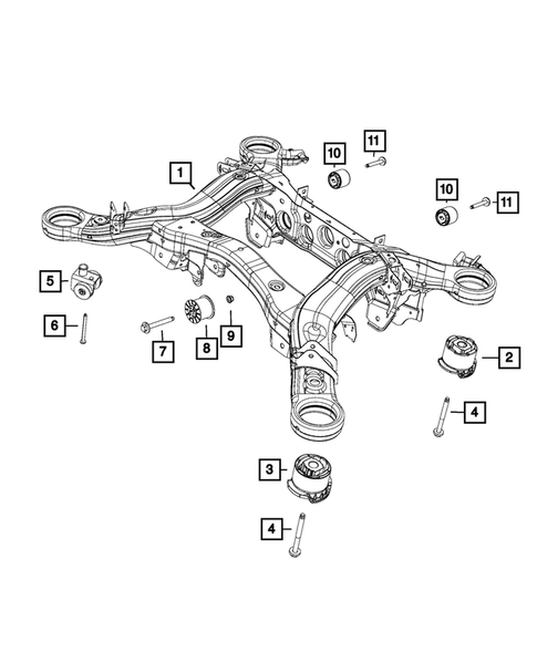 Rear Suspension and Cradle for 2015 Jeep Grand Cherokee #3