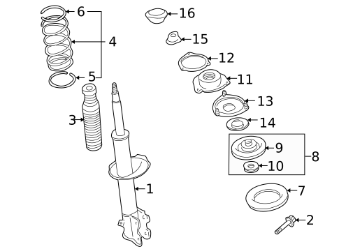 Struts & Components for 2003 INFINITI QX4 #1