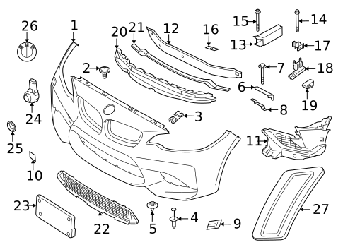 Bumper & Components - Front for 2018 BMW M2 #0