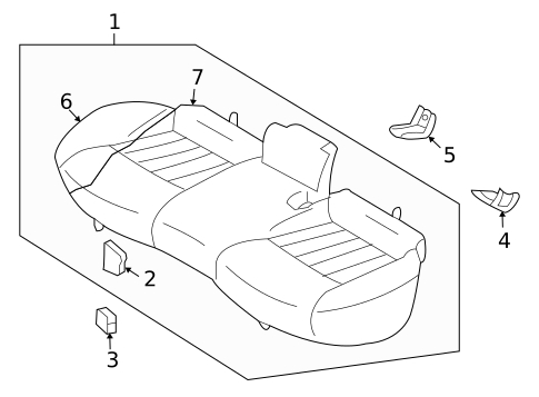 Rear Seat Components for 2013 INFINITI FX37 #2