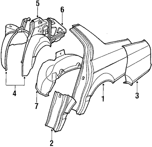 Quarter Panel for 1992 BMW 735i #0