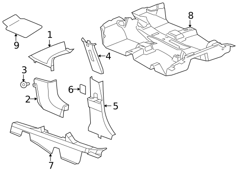 Interior Trim - Pillars for 2015 Jeep Compass #0