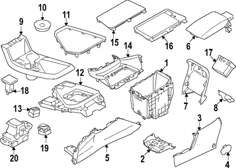 Center Console for 2024 Subaru Impreza #0