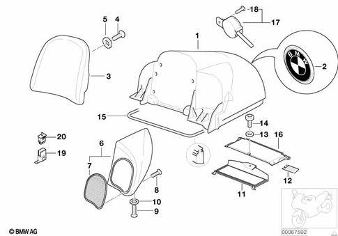 Motorcycle Trim Section, Windshield for 2005 BMW-Motorrad K 1200 LT #0