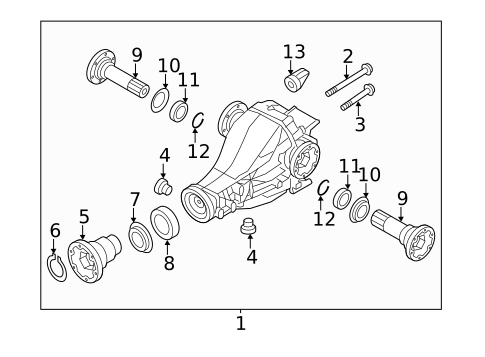 Axle & Differential for 2015 Audi S5 #1