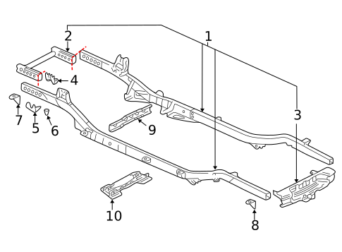 Frame & Components for 2004 Chevrolet Trailblazer EXT #0