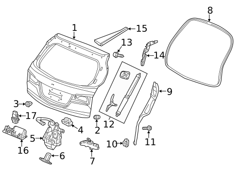 Liftgate for 2018 Acura MDX #0