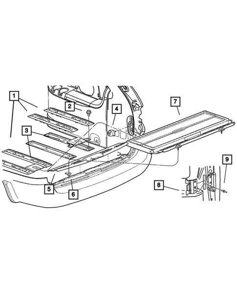 Panel-Mouldings, Scuff Plates for 2003 Dodge Caravan #1