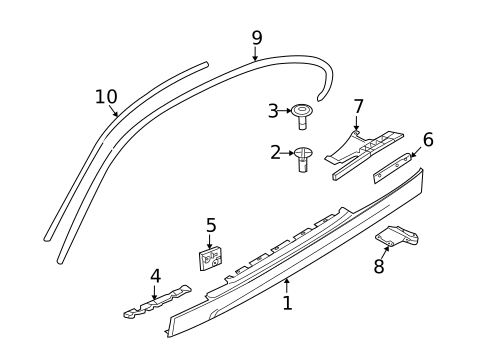 Exterior Trim - Pillars for 2011 BMW 128i #0