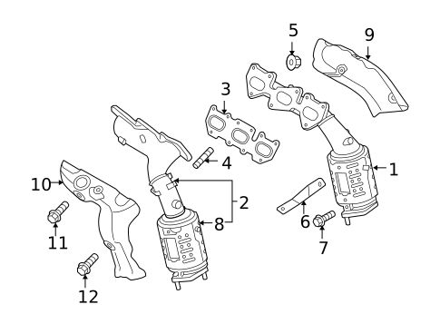 Exhaust Manifold for 2013 Hyundai Genesis Coupe #0