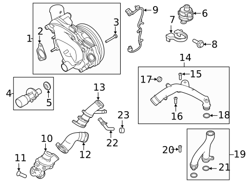 Water Pump for 2020 Land Rover Range Rover Velar #0