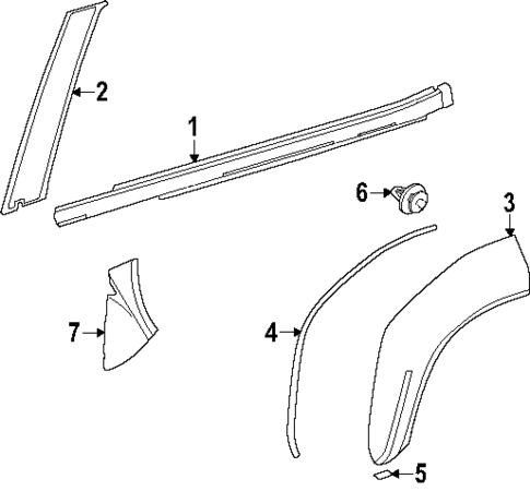 Exterior Trim - Rear Door for 2025 Toyota 4Runner #0