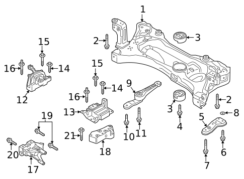 Engine & Trans Mounting for 2015 Volkswagen Golf #1