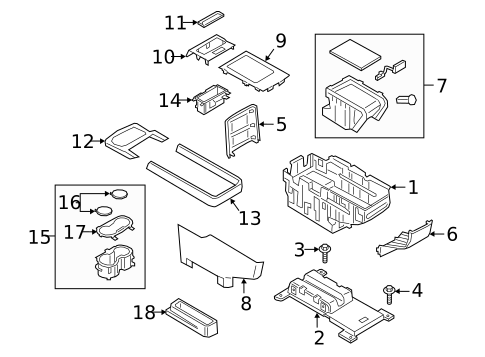 Rear Console for 2023 Lincoln Aviator #0