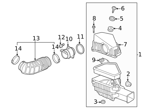 Air Intake for 2011 Cadillac CTS #1