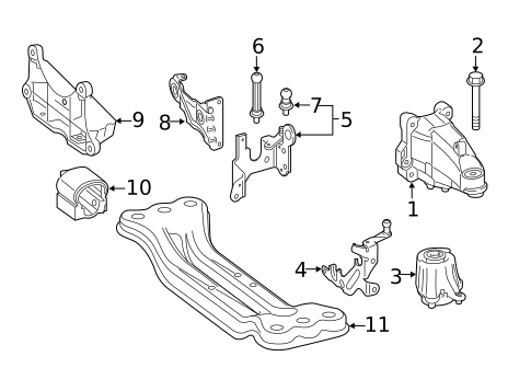 Engine & Trans Mounting for 2016 Mercedes-Benz SLK55 AMG #0