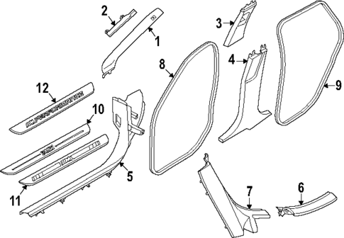 Interior Trim - Pillars for 2024 BMW X1 #0