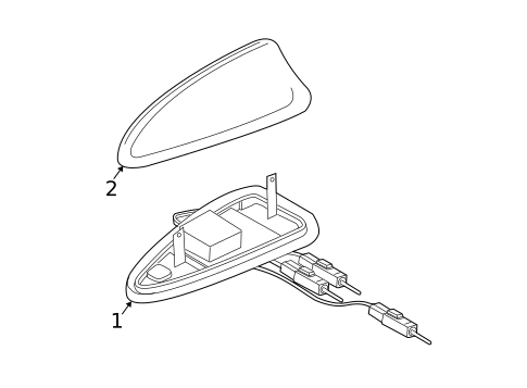 Antenna & Radio for 2008 BMW 535xi #2