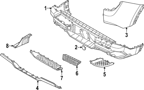 Bumper & Components - Rear for 2023 Hyundai Santa Cruz #0