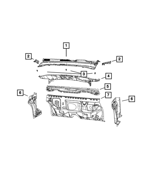 Cowl and Dash Panel for 2017 Jeep Compass #1