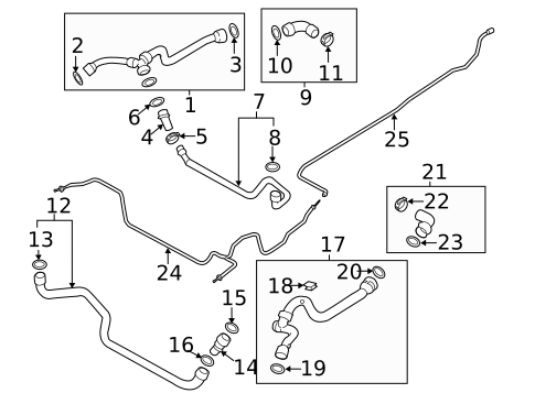 Hoses & Pipes for 2016 Porsche Cayman #1