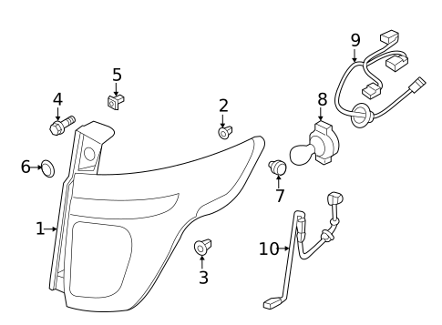 Tail Lamps for 2013 Ford Police Interceptor Utility #1