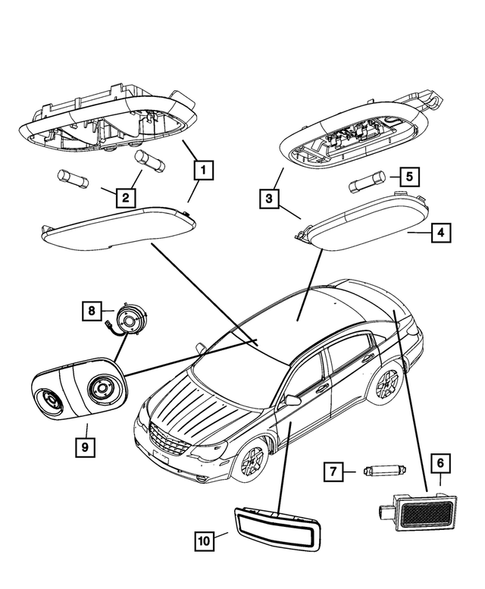 Lamps-Interior and Exterior for 2011 Chrysler 200 #0