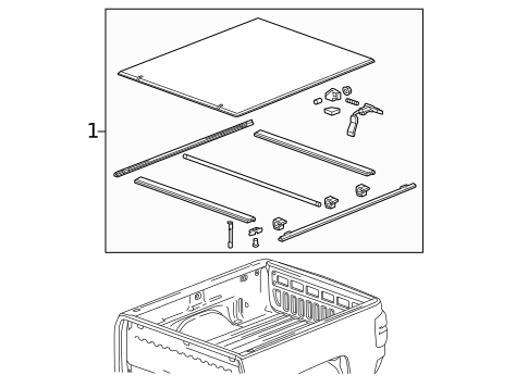 Exterior Trim - Pick UP Box for 2025 GMC Sierra 3500 HD #11