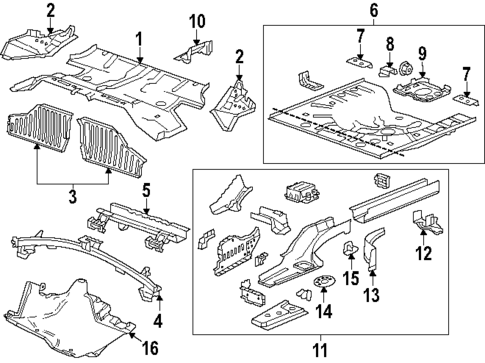 Rear Floor & Rails for 2014 Chevrolet Volt #0