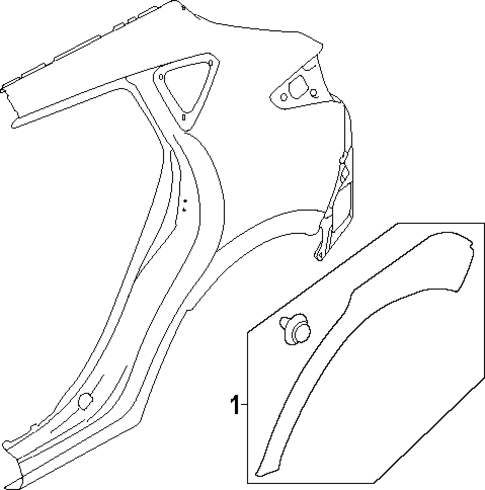Exterior Trim - Quarter Panel for 2025 Subaru Crosstrek #0