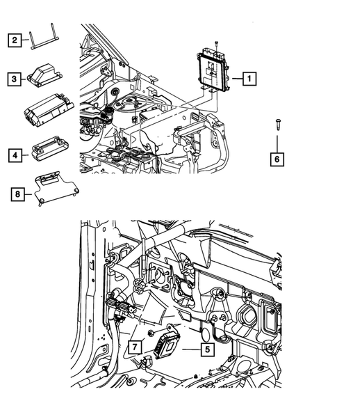 Keys, Modules and Engine Controllers for 2017 Jeep Compass #3