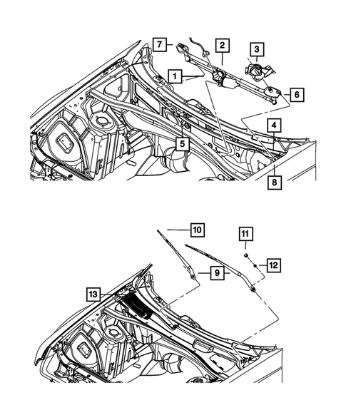 Wiper and Washer System for 2013 Dodge Charger #0