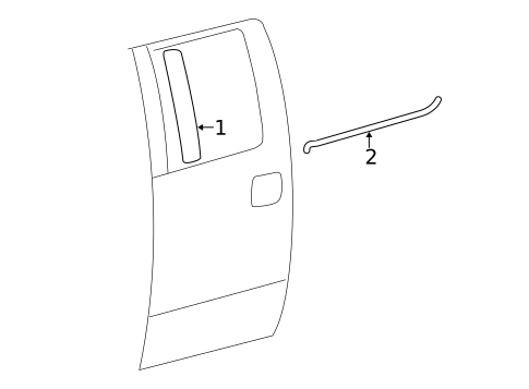 Exterior Trim - Rear Door for 2008 Ford F-150 #1