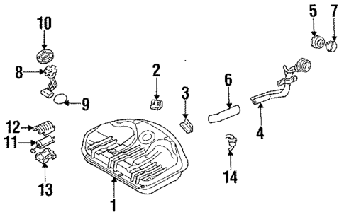 Fuel System Components for 1993 Nissan Sentra #0