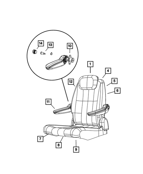 Rear Seats - Second Row for 2011 Dodge Grand Caravan #1