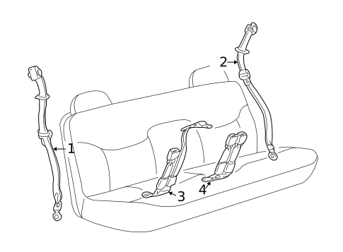 Seat Belt for 2000 Chevrolet K2500 Pickup #2