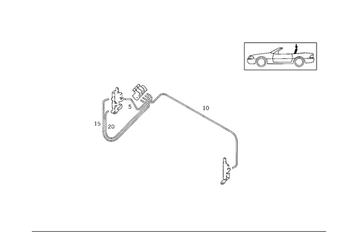 Hydraulic Lines Used for Roll-Over Bar for 1993 Mercedes-Benz 600SL #1