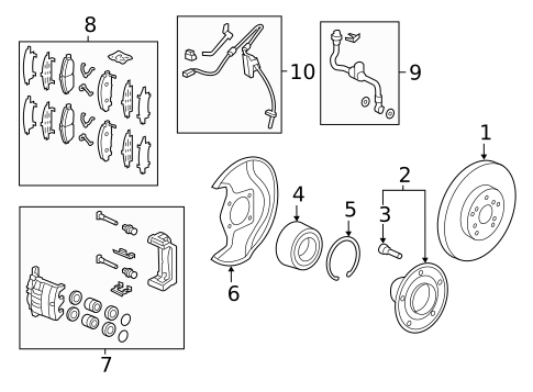 Brake Components for 2020 Honda Pilot #1
