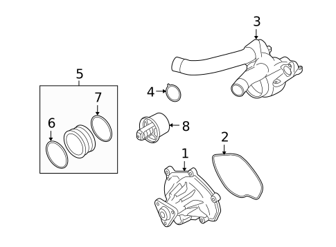 Water Pump for 2010 Porsche Cayenne #0