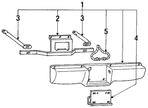 Rear Bumper for 1991 GMC Syclone #1