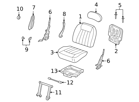 Rear Seat Components for 2002 Lincoln Blackwood #0