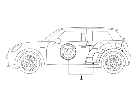 Stripe Tape for 2020 Mini Cooper Clubman #9