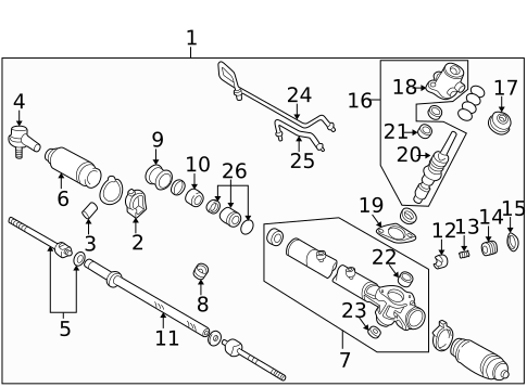 Steering Gear & Linkage for 2000 Toyota Camry #0
