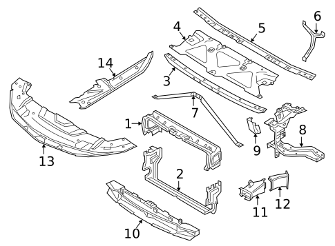 Radiator Support for 2017 BMW 750i xDrive #0