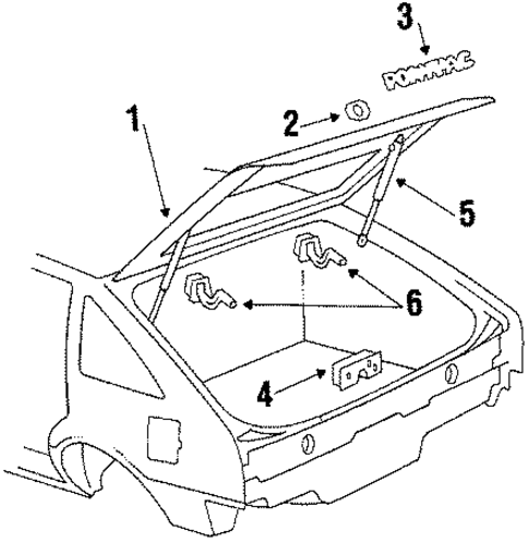 Lift Gate for 1984 Pontiac Phoenix #0