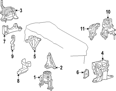 Engine & Trans Mounting for 2025 Lexus NX350h #1
