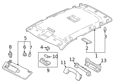 Interior Trim - Roof for 2021 Volkswagen Tiguan #0