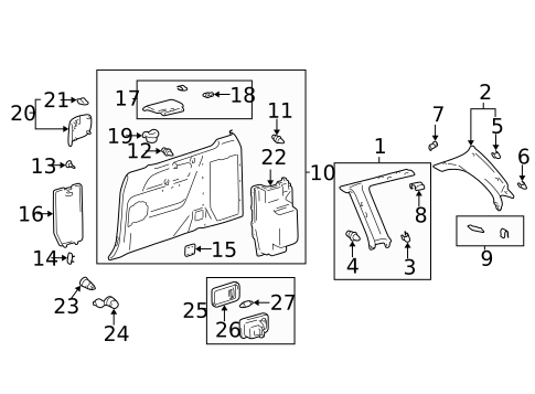 Interior Trim - Uniside for 1999 Toyota Sienna #1
