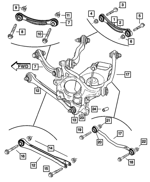 Rear Suspension and Cradle for 2016 Chrysler 300 #1